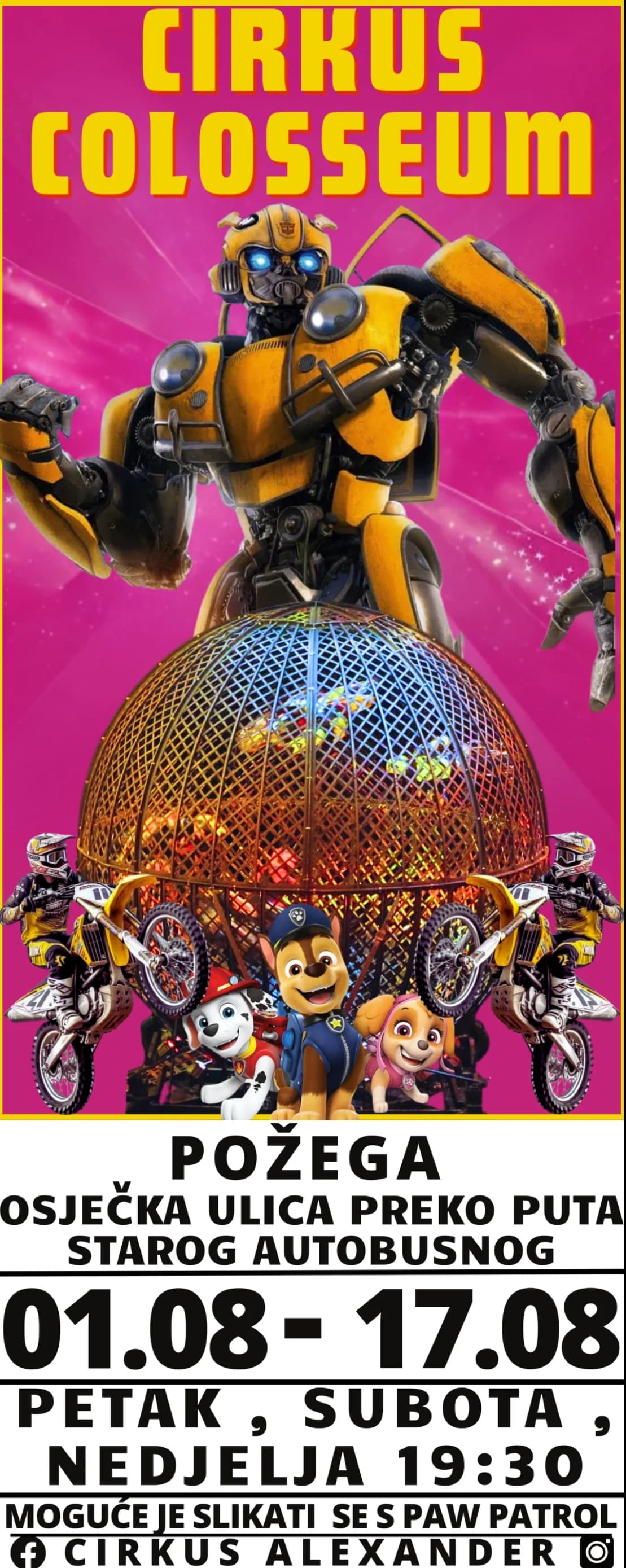 U Požegu stiže cirkus Colosseum, izvedbe već od sutra