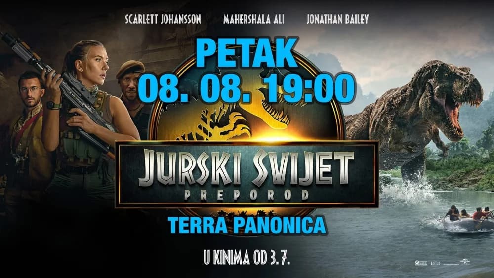 Večeras projekcija filma Jurassic World Rebirth u Pleternici