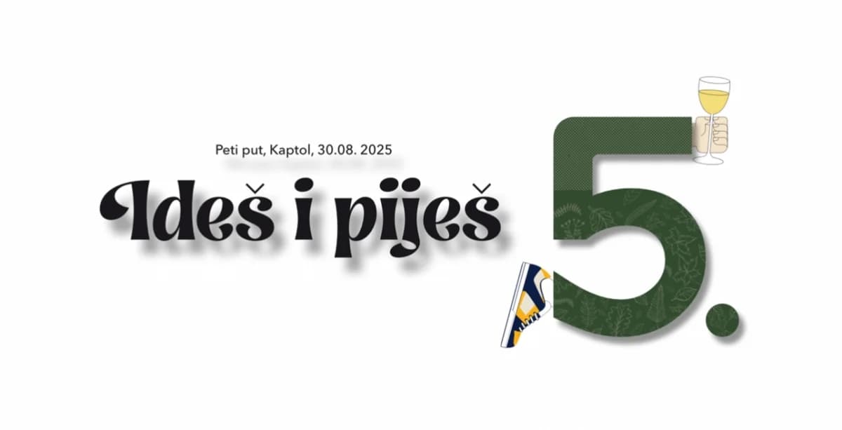 Peto izdanje manifestacije ’Ideš i piješ’ rasprodano: preko 500 sudionika stiže iz svijeta, a večernji koncert otvoren za sve uz Grupu Vigor