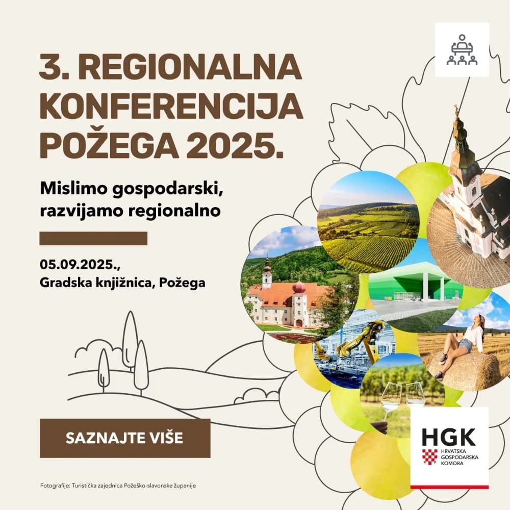 NAJAVA: Ovaj petak 3. Regionalna konferencija – Požega 2025 ’Mislimo gospodarski, razvijamo regionalno’