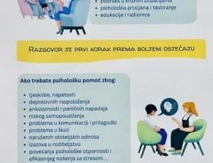 Novo Psihološko savjetovalište u sklopu Doma zdravlja dostupno u Požegi, Pakracu i Pleternici