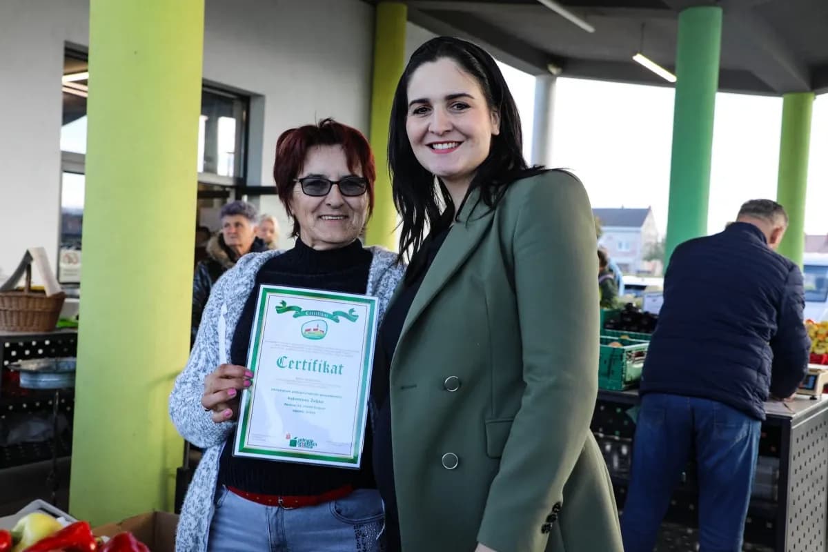 Na Gradskoj tržnici Pleternica dodijeljeni certifikati „Proizvodi hrvatskoga seljaka“