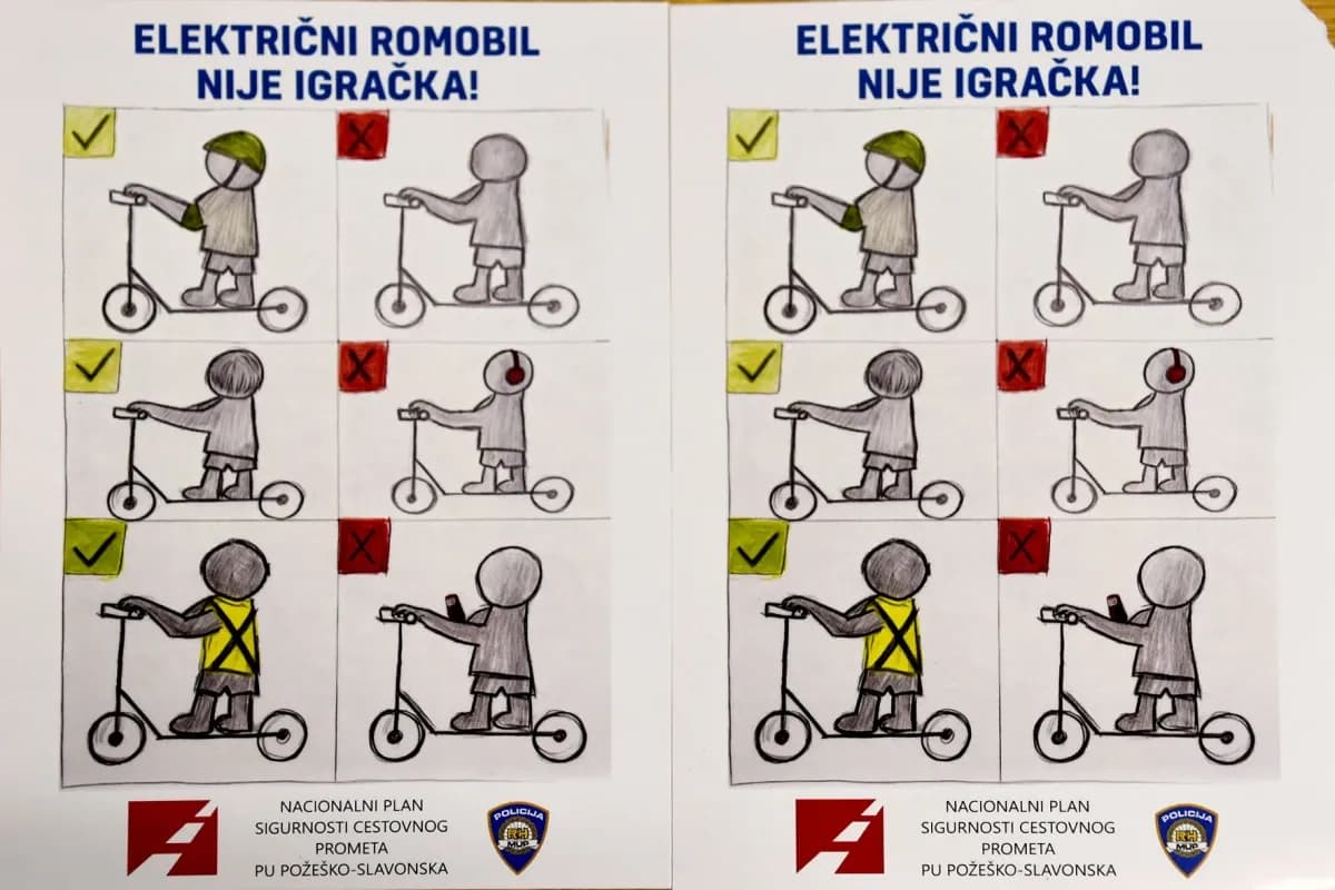 Učenici kao promotori sigurnosti: nagrađeni najbolji radovi o pravilnoj vožnji električnih romobila