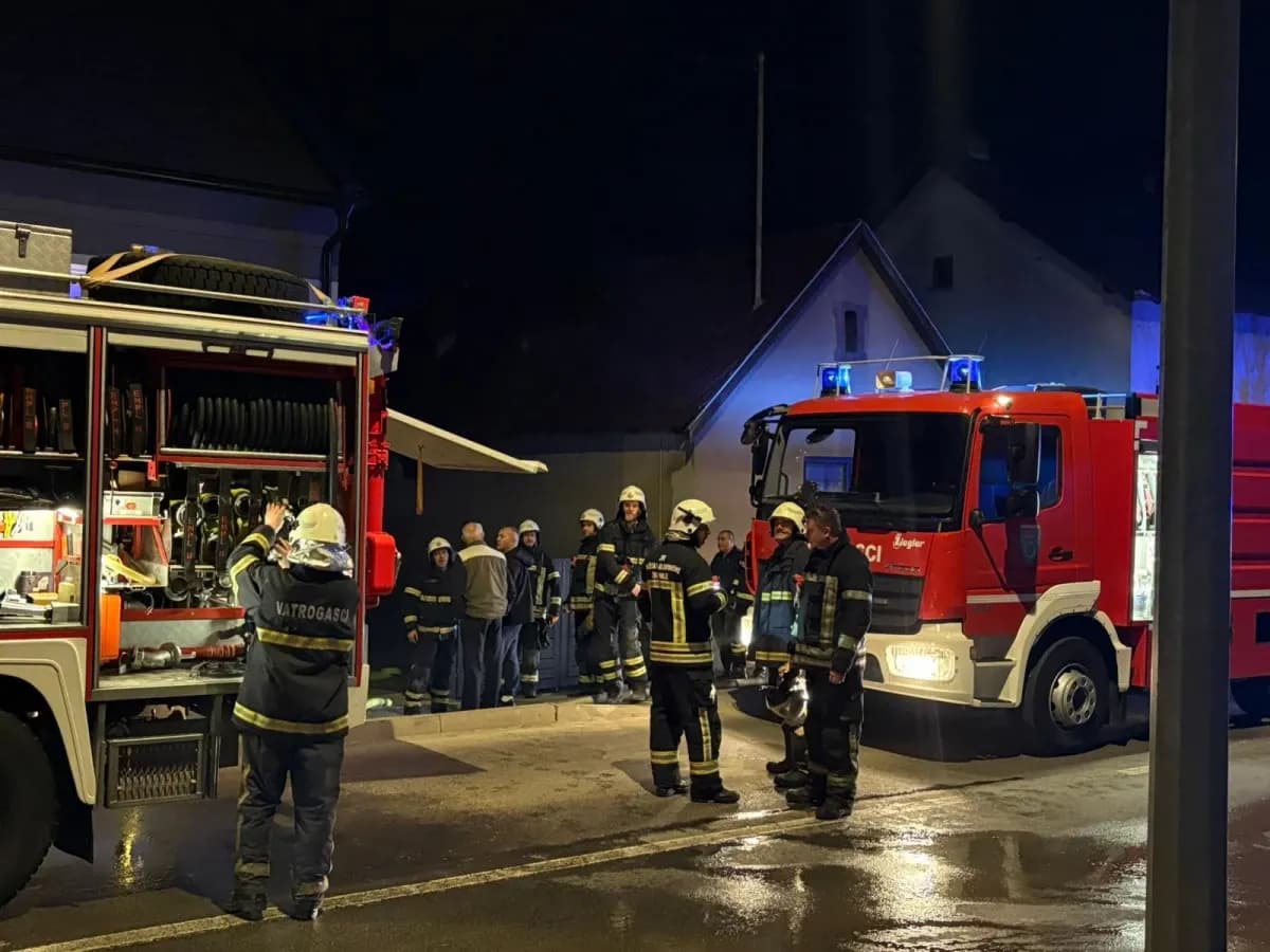 Požar u Pleternici: Gorjelo krovište obiteljske kuće