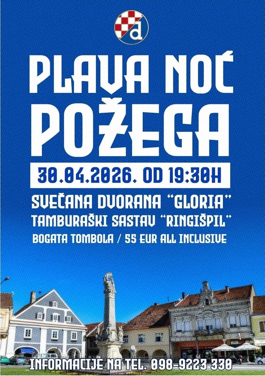  ’Plava noć’ dinamovaca 30. travnja, dolazi TS Ringišpil