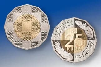 U povodu obilježavanja 25. obljetnice neovisnosti Republike Hrvatske izdana je nova kovanica od 25 kuna