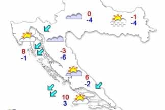 Moguća kraća sunčana razdoblja danas