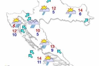 Temperature danas idu i do 15 °C