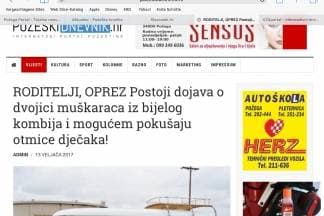 Bijeli kombi je samo mašta, Bogu hvala!