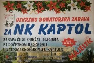 Uskrsno donatorska zabava za NK Kaptol