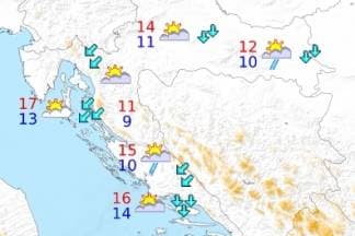 Uglavnom suho i vjetrovito vrijeme