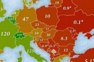 Objavljena karta bogatstva: Hrvatska dno dna Europe