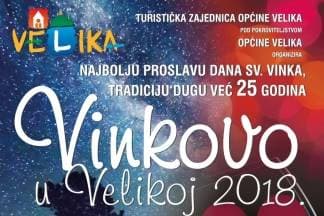 Večeras se održava 25. Vinkovo u Velikoj!