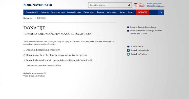 SB Online | ʺDonacije - Hrvatska zajedno protiv novog koronavirusaʺ, Vlada moli donacije za borbu protiv korone