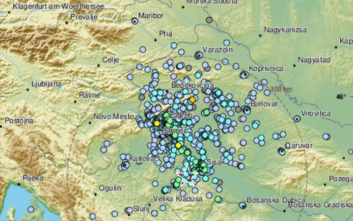 SB Online | Serija potresa tijekom noći u središnjoj Hrvatskoj, najjači magnitude 3,7