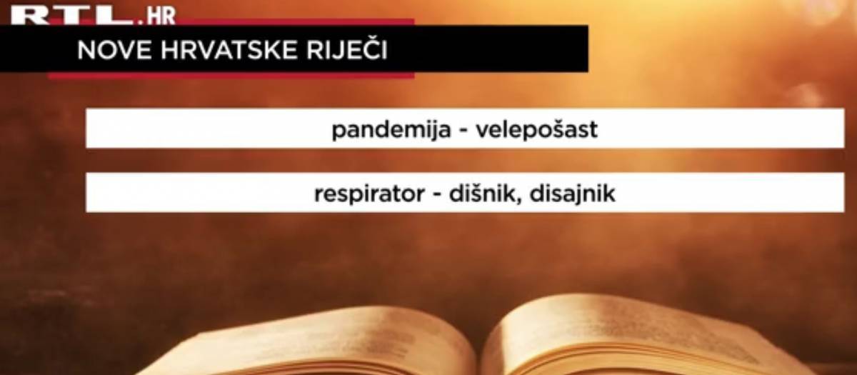 SB Online | 19 novih hrvatskih riječi: Pandemija- velepošast, respirator-dišnik...
