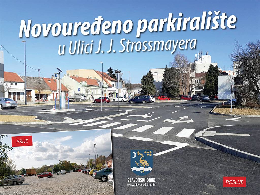 SB Online | Novouređeno parkiralište u Ulici J. J. Strossmayera