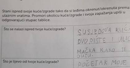 SB Online | Djeca za domaću zadaću morala opisati prostor oko sebe, iskreni odgovori jednog dječaka pravi su hit