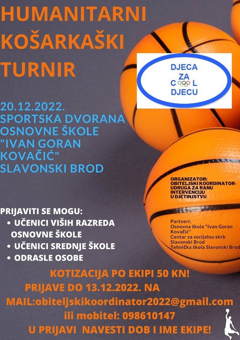 SB Online | U utorak košarkaški turnir u OŠ Ivan Goran Kovačić