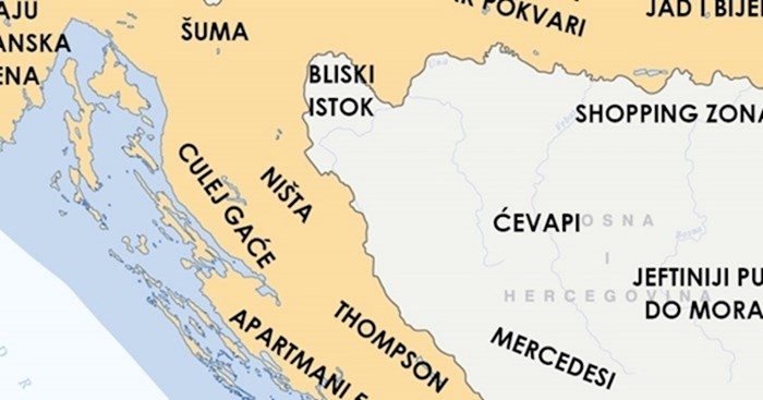 SB Online | Slavonac napravio kartu Hrvatske koja će vas nasmijati opisima regija