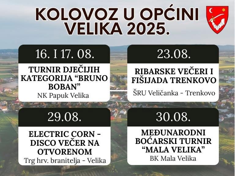 Kolovoz u Velikoj: Mjesec pun događanja