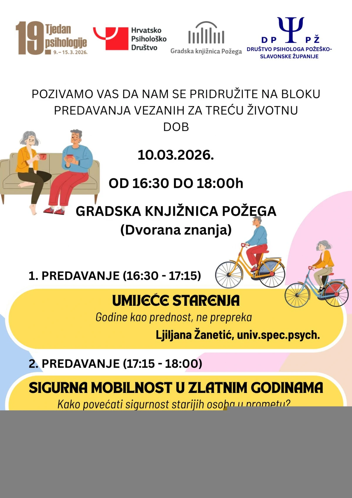 Kroz Tjedan psihologije predavanja, predstavljanje knjige i kviz za građane