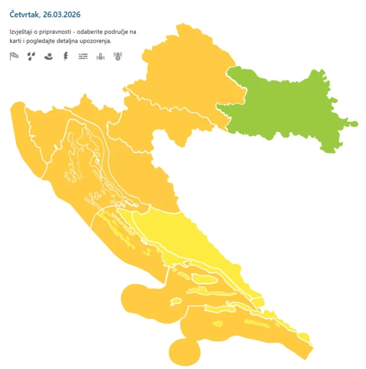 Objavljene karte. Pogledajte gdje će sve biti snijega